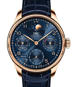 IWC Portugieser Perpetual Calendar Armor Gold Blue Dial IW503312