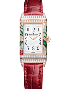 Jaeger-LeCoultre Reverso One 'HIBISCUS ROSA' Manual Pink Gold Leather Strap Q3292425