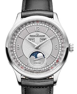 Jaeger-LeCoultre Master Control Calendar 40mm Steel Rhodium Dial Leather Strap Q4148450