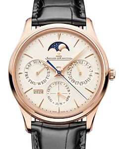 Jaeger-LeCoultre Master Ultra Thin Perpetual Calendar 39mm Pink Rose Gold Beige Leather Strap Q1142510