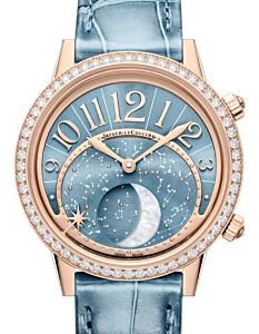 Jaeger-LeCoultre Rendez-Vous Jewellery Moon Phase Automatic 36mm Pink Rose Gold Diamond Bezel Leather Strap Q3522480