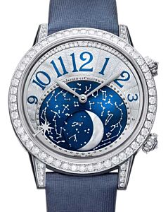 Jaeger-LeCoultre Rendez-Vous Jewellery Moon Phase Automatic 36mm White Gold Diamond Bezel Leather Strap Q3523490