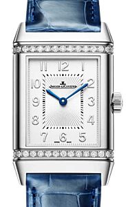 Jaeger-LeCoultre Reverso Classic Steel Diamond Duetto 40mm Leather Strap Q2578480