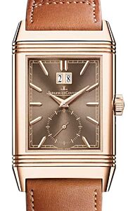 Jaeger-LeCoultre Reverso Tribute Geographic Pink Rose Gold 49.4mm Brown Dial Leather Strap Q714256J