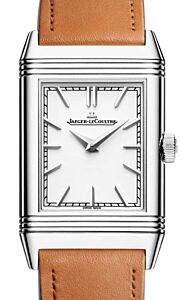 Jaeger-LeCoultre Reverso Tribute Monoface Steel 40.1mm Silver Dial Leather Strap Q7168420