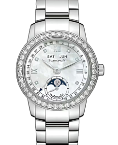 Blancpain Ladybird Quantième Complet Steel 33.7mm Mother of Pearl Dial 2360 4691A 71A - BRAND NEW