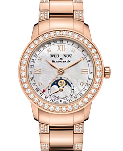 Blancpain Ladybird Quantième Complet Red Gold 33.7mm Mother of Pearl Dial 2360 2991A 89A - BRAND NEW
