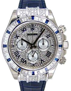 Rolex Daytona 116599-PVEDRDBLUL Pave Diamond Roman Sapphire Blue Leather BRAND NEW