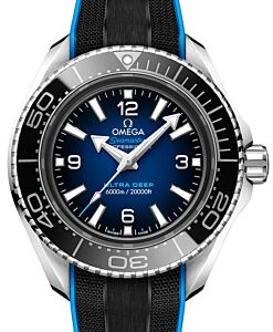 Omega Seamaster Planet Ocean 6000M "Ultra Deep" 45.5mm O-MEGASTEEL Gradient Blue Dial Rubber Strap 215.32.46.21.03.001