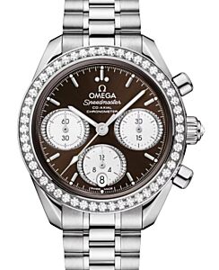 Omega Speedmaster Steel Diamonds 38mm Brown Dial 324.15.38.50.63.001