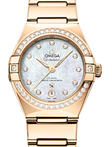 Omega Constellation Co-Axial Master Chronometer 29mm Moonshine Gold White Dial 131.55.29.20.55.003