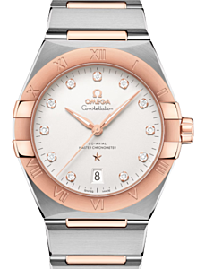 Omega Constellation Co-Axial Master Chronometer 39mm Steel-Sedna Gold Silver Dial 131.20.39.20.52.001
