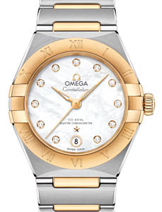 Omega Constellation Co-Axial Master Chronometer 29mm Steel Yellow Gold Mother of Pearl Dial 131.20.29.20.55.002