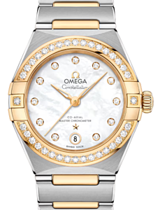 Omega Constellation Co-Axial Master Chronometer 29mm Steel Yellow Gold Mother of Pearl Dial 131.25.29.20.55.002