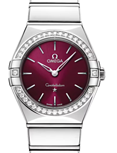 Omega Constellation Co-Axial Master Chronometer 28mm Steel Burgundy Dial  131.15.28.60.11.001
