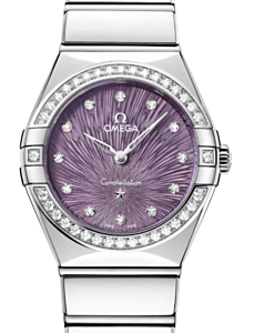 Omega Constellation Co-Axial Master Chronometer 28mm Steel Purple Dial  131.15.28.60.60.001