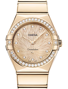 Omega Constellation Co-Axial Master Chronometer 28mm Moonshine Gold Yellow Dial 131.55.28.60.58.001