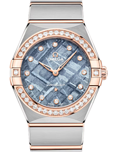 Omega Constellation Co-Axial Master Chronometer 28mm Steel Sedna Gold Blue Dial  131.25.28.60.99.001