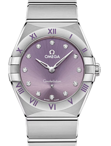 Omega Constellation Co-Axial Master Chronometer 28mm Steel Purple Dial 131.10.28.60.60.002