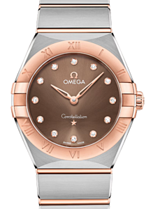 Omega Constellation Co-Axial Master Chronometer 28mm Steel Sedna Gold Brown Dial  131.20.28.60.63.001