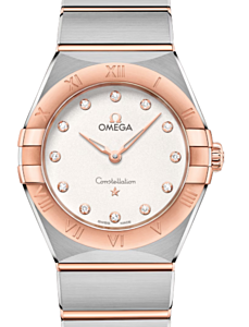 Omega Constellation Co-Axial Master Chronometer 28mm Steel Sedna Gold Silver Dial   131.20.28.60.52.001