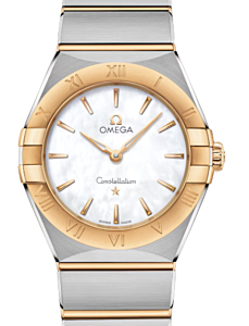 Omega Constellation Co-Axial Master Chronometer 28mm Steel Yellow Gold White Mother of Pearl Dial 131.20.28.60.05.002