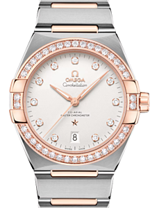 Omega Constellation Co-Axial Master Chronometer 39mm Steel-Sedna Gold Silver Dial 131.25.39.20.52.001