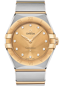 Omega Constellation Co-Axial Master Chronometer 28mm Steel Yellow Gold Champagne Dial 131.20.28.60.58.001