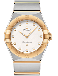 Omega Constellation Co-Axial Master Chronometer 28mm Steel Yellow Gold Silver Dial 131.20.28.60.52.002