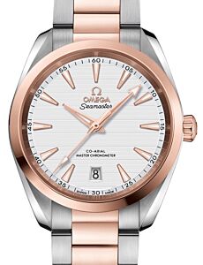 Omega Seamaster Aqua Terra 150M Co-Axial Master Chronometer 38mm Stainless Steel Sedna Gold Silver Dial Steel Sedna Gold Bracelet 220.20.38.20.02.001 - BRAND NEW