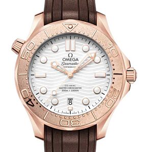 Omega Seamaster Diver 300M 42mm Sedna Gold White Dial 210.52.42.20.04.001