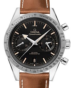 Omega Speedmaster '57 Co-Axial Chronometer Chronograph 41.5mm Black Dial Stainless Steel Leather Strap 331.12.42.51.01.002 - BRAND NEW
