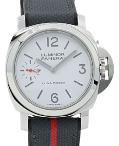 Panerai Luminor Luna Rossa Stainless Steel 44mm White Dial Rubber Strap PAM01342 - BRAND NEW