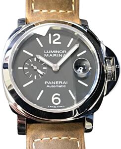 Panerai Luminor Stainless Steel 44mm Black Dial Leather Strap PAM01104 - BRAND NEW