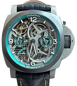 Panerai Luminor Tourbillon GMT Titanium 47mm Skeleton Dial Alligator Leather Strap PAM00768 - BRAND NEW