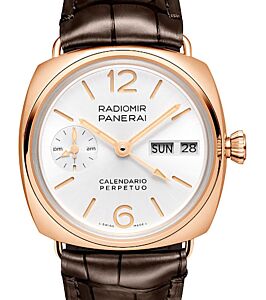 Panerai Radiomir Perpetual Calendar GMT Goldtech White Dial PAM01453