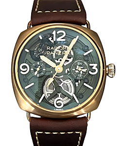Panerai Radiomir Tourbillon GMT Bronzo 45mm PAM01284 - BRAND NEW