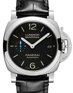 Panerai Luminor Quaranta Stainless Steel 40mm Black Dial Alligator Leather Strap PAM01272 - BRAND NEW