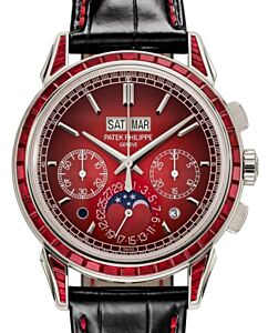 Patek Philippe Grand Complications Chronograph Perpetual Calendar Platinum Ruby Set Red Dial 5271/12P-010 - BRAND NEW