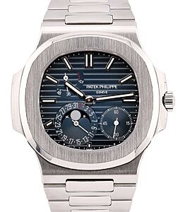 Patek Philippe Nautilus Moon Phases Stainless Steel Black Blue Dial 5712/1A-001 - BRAND NEW