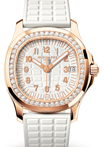 Patek Philippe Aquanaut Ladies Rose Gold White Dial 5068R-010