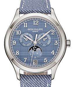 Patek Philippe Complications Annual Calendar Moon Phases White Gold Blue-Gray Shantung Dial 4946G-001 - BRAND NEW