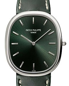 Patek Philippe Golden Ellipse White Gold Olive Green Dial 5738G-001 - BRAND NEW