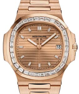 Patek Philippe Nautilus Joaillerie Rose Gold Gemset Bezel 5723/1R-001 - BRAND NEW