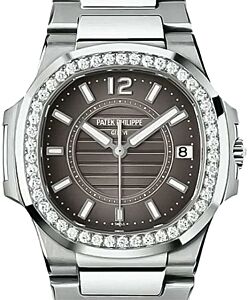 Patek Philippe Nautilus Ladies White Gold/Diamonds Slate Dial 7010/1G-010