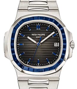 Patek Philippe Nautilus Platinum Blue Sapphire Bezel & Dial 5711/111P-001