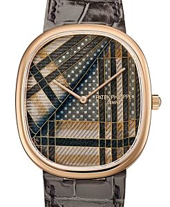 Patek Philippe Rare Handcrafs Golden Ellipse "Beige Tartan" Rose Gold 5738/50R-022 - BRAND NEW