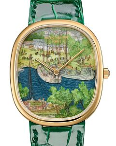 Patek Philippe Rare Handcrafs Golden Ellipse "Boats in the Port" Yellow Gold 5738/50J-016 - BRAND NEW
