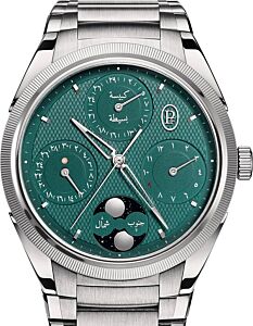 Parmigiani Fleurier Tonda PF HIJRI PERPETUAL CALENDAR Steel Platinum Viridian Green PFH983-1020001-100182