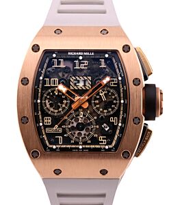 Richard Mille Automatic Flyback Chronograph Felipe Massa Rose Gold Ivory RM 011